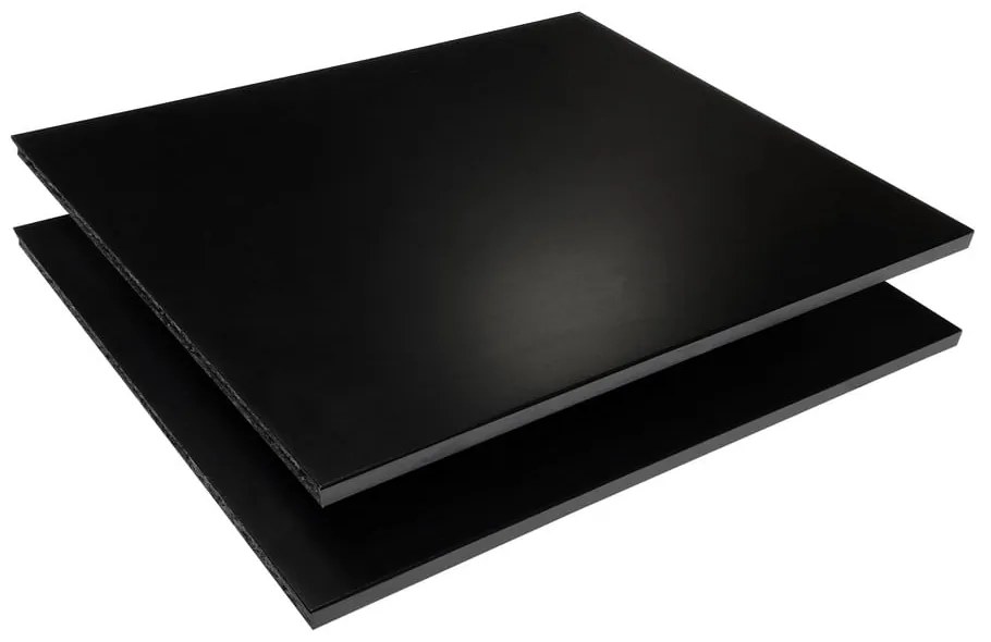 Rafturi negre pentru sistemul de rafturi modulare 2 buc 32x22 cm Mistral Kubus - Hammel Furniture