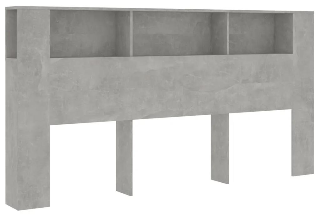 811956 vidaXL Dulap tăblie, gri beton, 200x18,5x104,5  cm