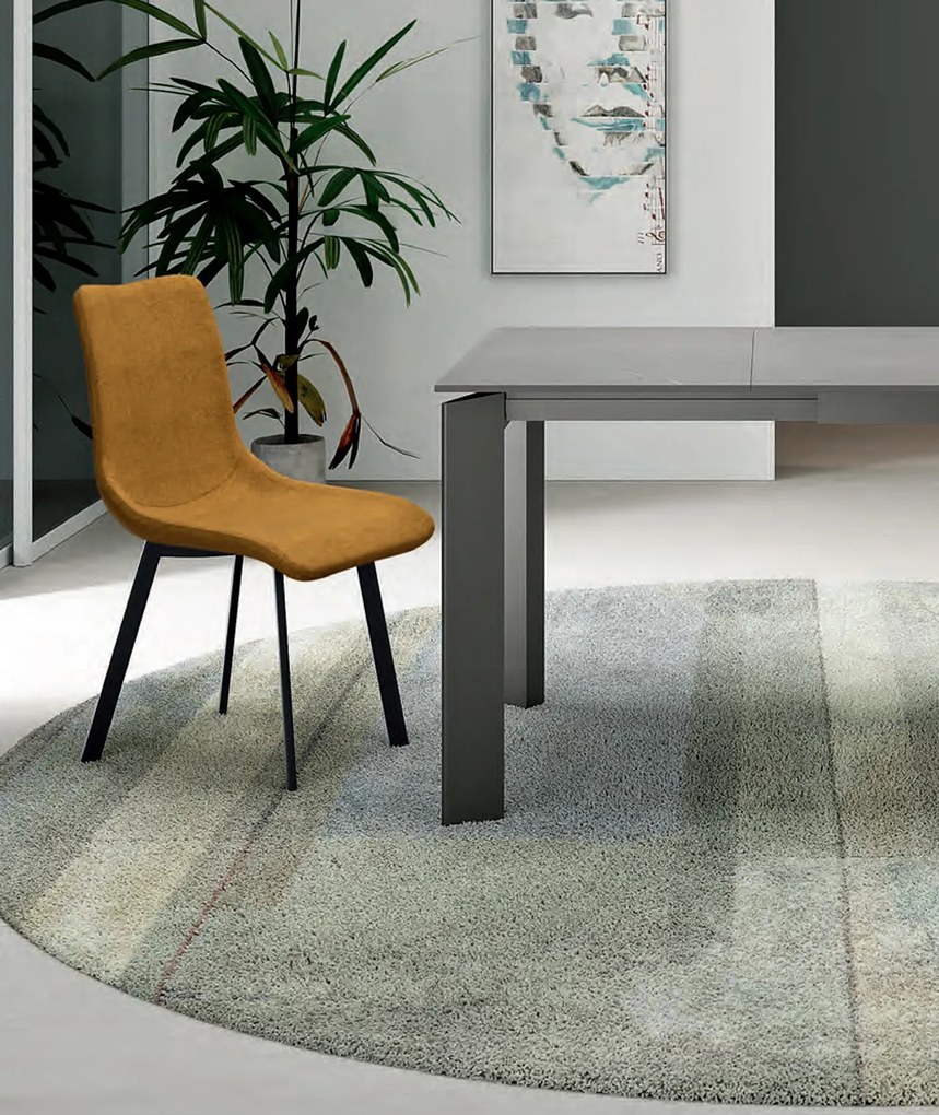 STONES Scaun acoperit cu material textil ușor de curățat. Picioare din metal vopsit 45cm X 56cm H. 86cm | Aosom Romania