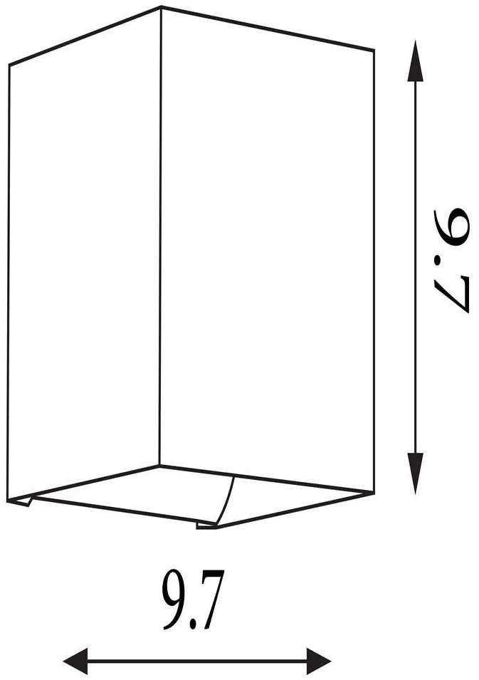 Aplica iluminat ambiental metal negru Newton Square