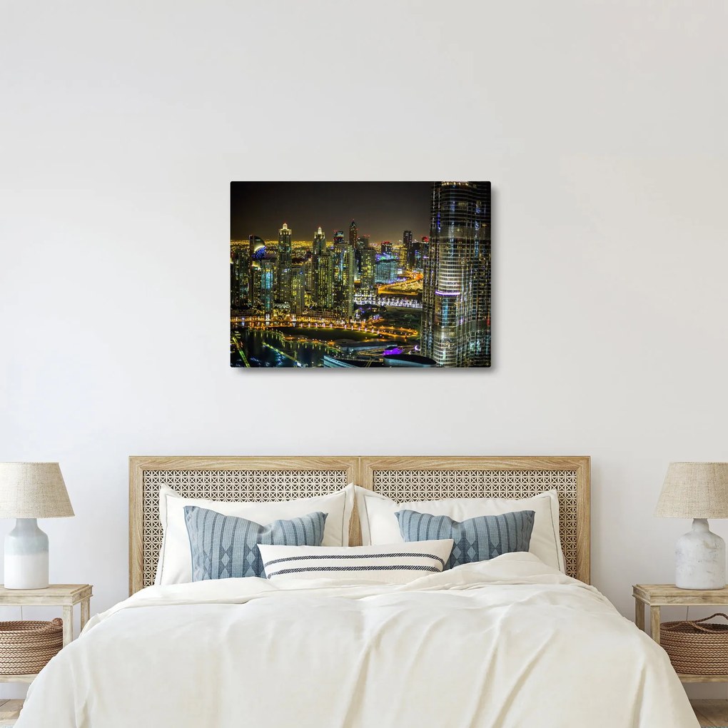 Tablou cu oraș nocturn (70x50 cm)