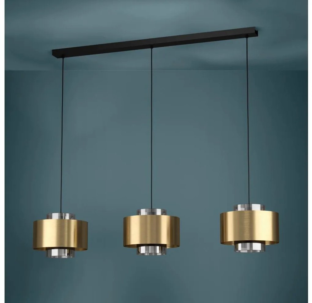 Lustră pe cablu Eglo 390067 DUGLIA 3xE27/40W/230V auriu