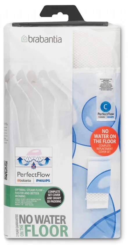 Husa masa de calcat Brabantia C 124x45cm, PerfectFlow Bubbles 90300154