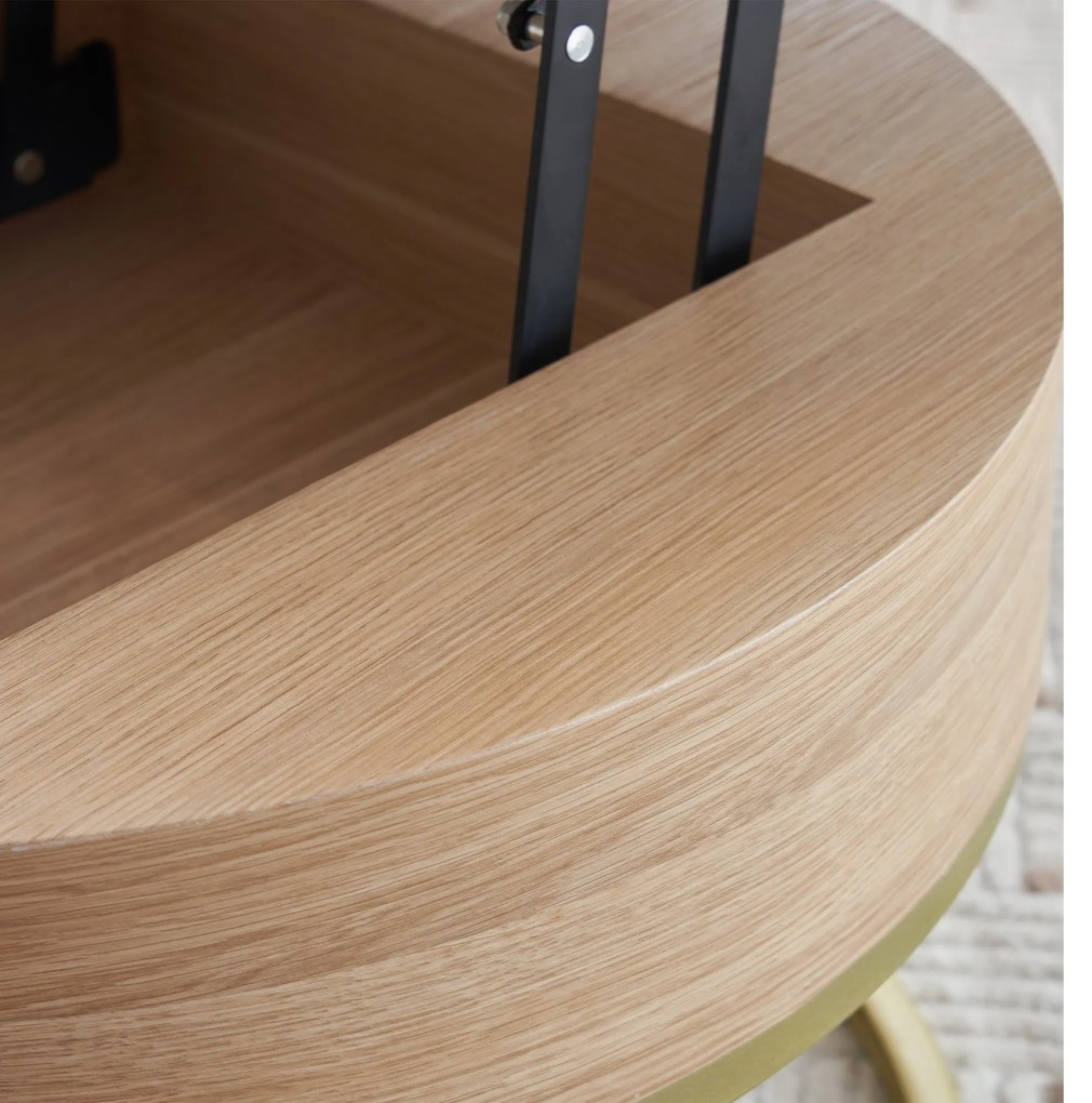 Set de Măsuțe de Cafea Suprapozabile Reglabile pe Înălțime cu Două Sertare, Design Elegant din MDF, 70x70x42/56,5 + 60x60x24 cm, Alb