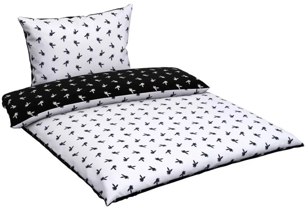 Playboy Monochrome set de lenjerie de pat 140×200cm, 70×90 cm