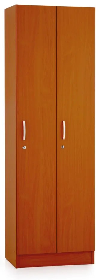 Dulap din lemn Visio - 2 compartimente, 60 x 42 x 190 cm, cireș
