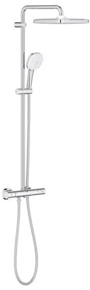 Coloana de dus Grohe Tempesta 250 Cube cu baterie termostatata crom lucios