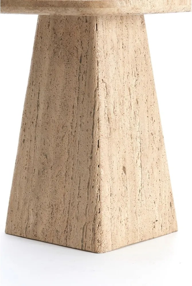 Măsuță auxiliară cu blat din piatră 40x40 cm Kepami – Light &amp; Living