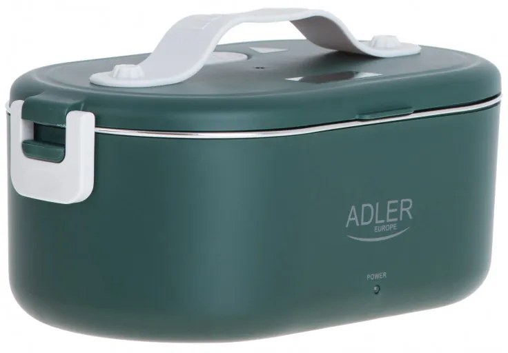 Cutie alimentara electrica Adler AD 4522, 45W, 0.8 L, Pana la 70°C, Recipient din otel inoxidabil, Geanta termica, Verde