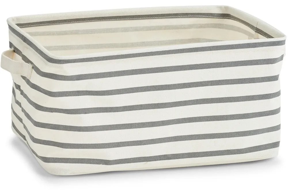 Cutie depozitare  Stripes, Alb/Gri, 36x25x18 cm, Zeller