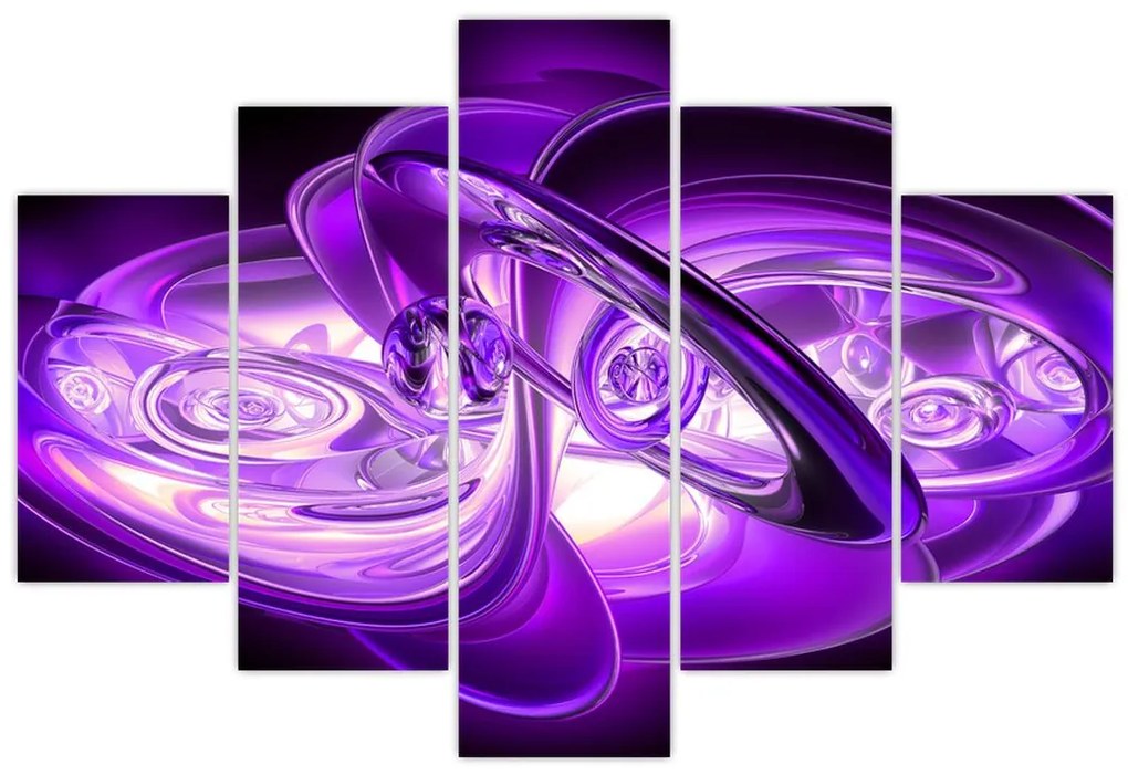 Tabloul fractalilor în violet (150x105 cm)