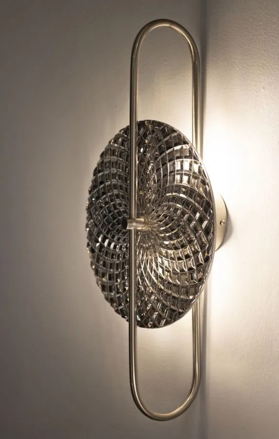 Mauro Ferretti Lampa De  Perete Argintie cm 28X15X54 | Aosom Romania