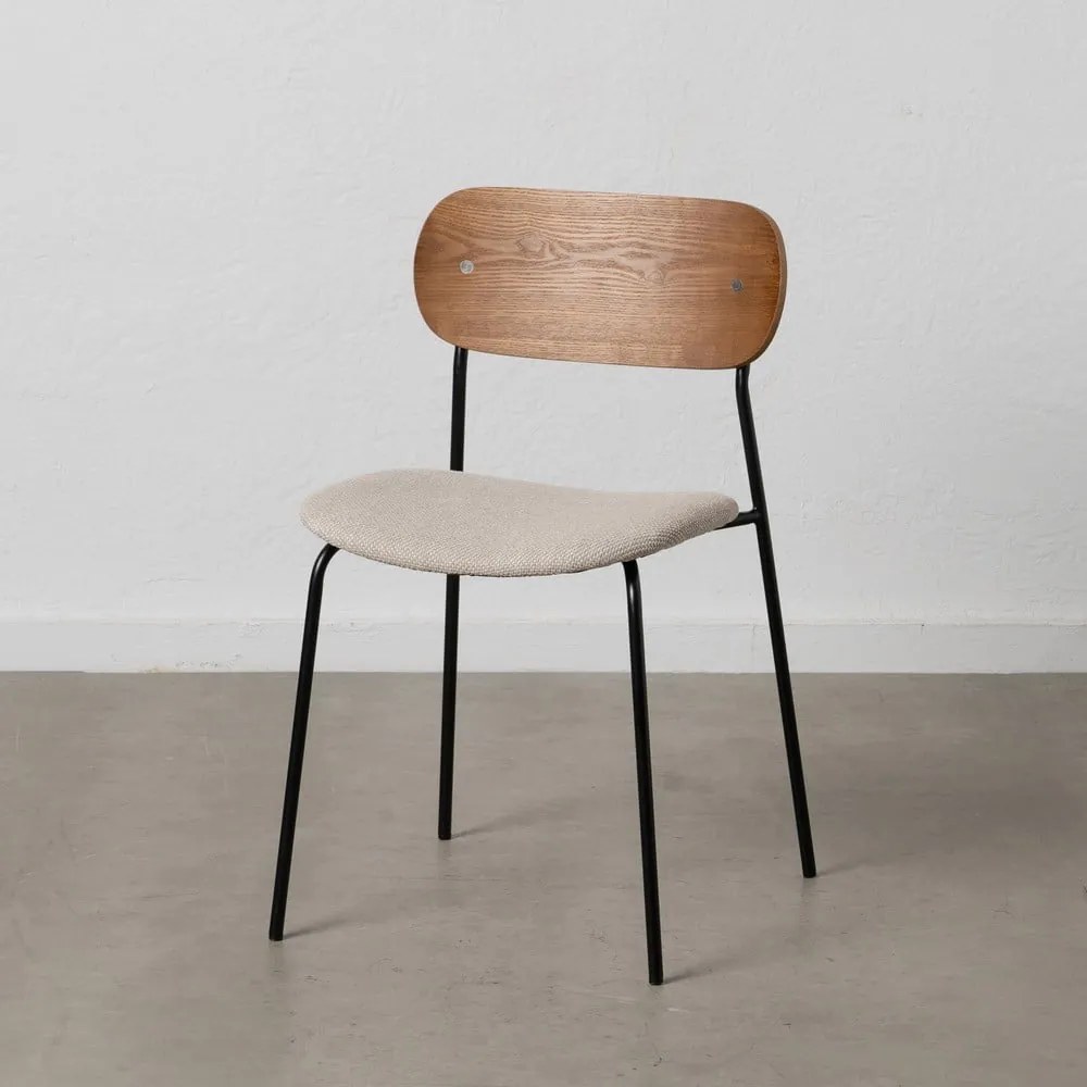 Scaune de dining maro/crem 4 buc. Moe – Ixia