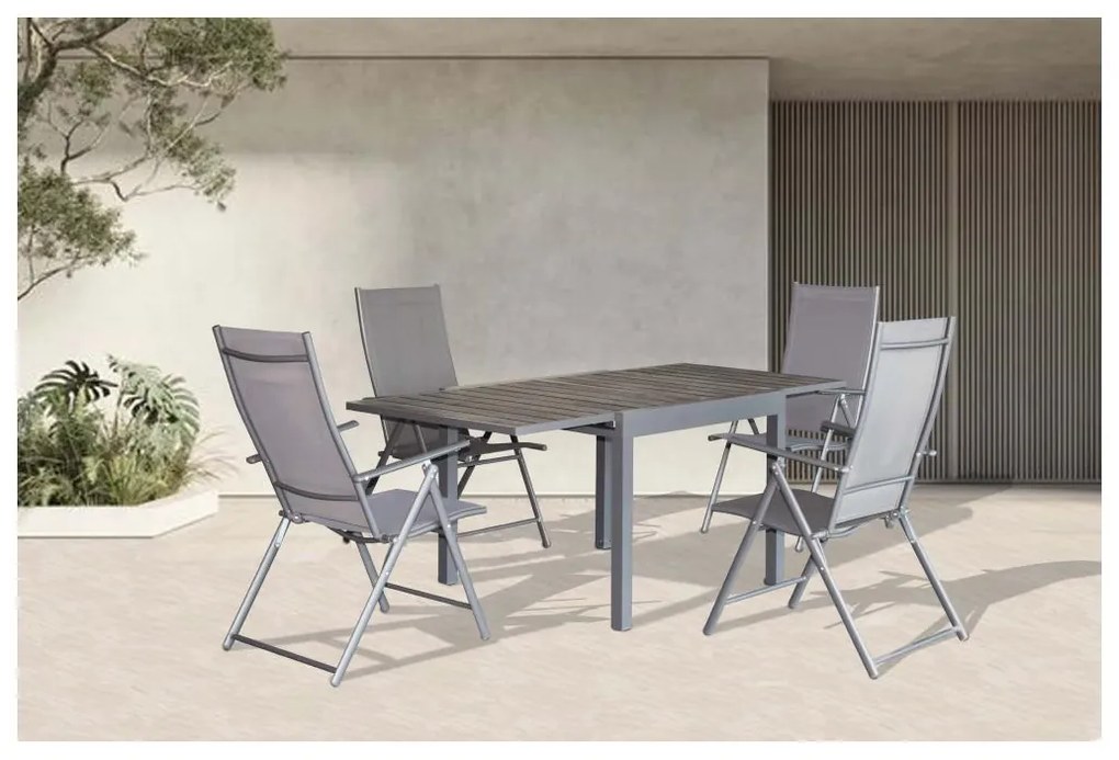 Set mobilier de grădină Numeral (gri închis) (pentru 4 persoane). 1116424