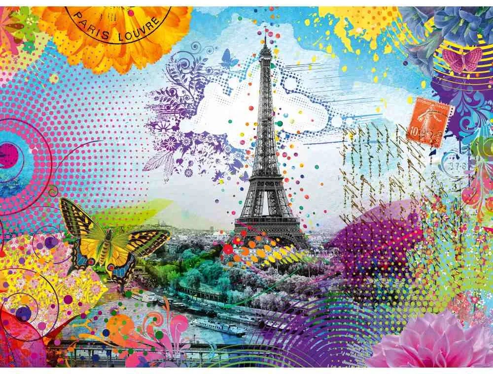 RAVENSBURGER - PUZZLE CARTE POSTALA DIN PARIS 500 PIESE - RAVENSBURGER (RVSPA00772)
