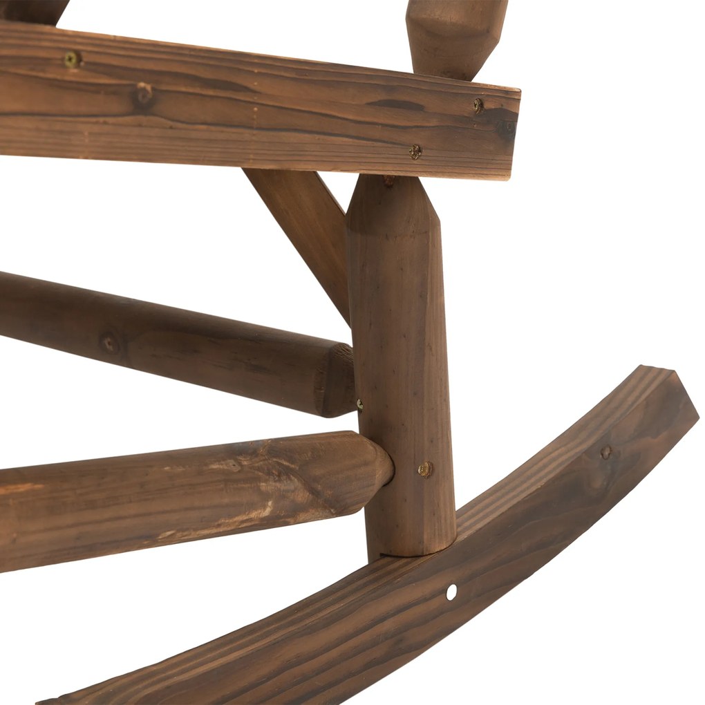 Outsunny Banca tip Leagan cu 2 locuri din Lemn de Brad, Design Rustic, pentru Exterior, 112x67x93cm, Greutate Maxima 250 kg