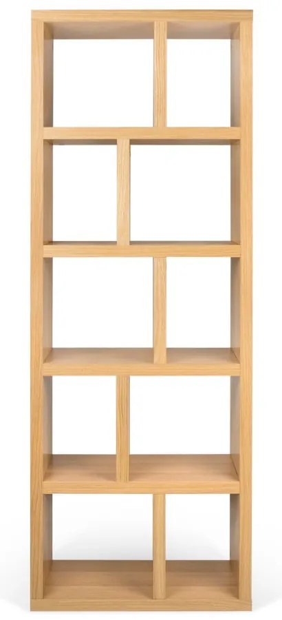 Bibliotecă în culoare naturală cu aspect de lemn de stejar 70x198 cm Berlin – TemaHome