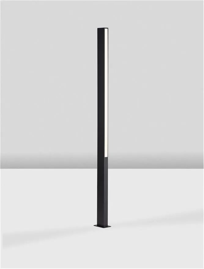 Stalp negru de exterior LED IP65 Stor H-150cm