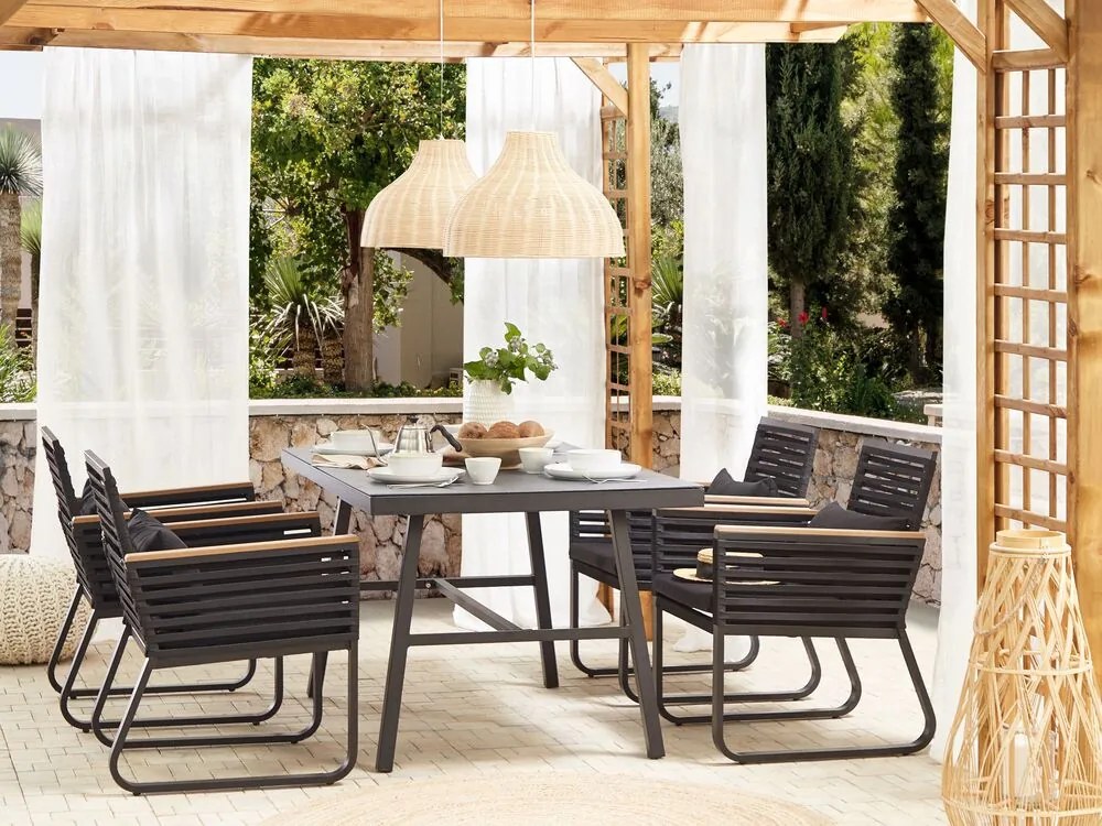 Set mobilier de grădină Carisa (negru). 1035691