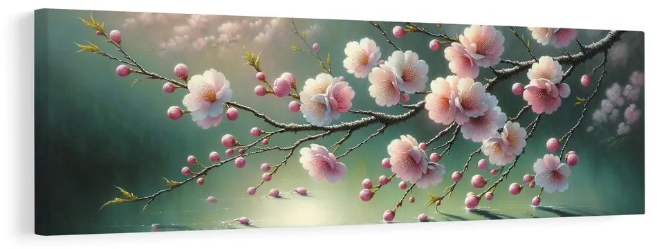 Tablou cireș japonez în reflexia luminii