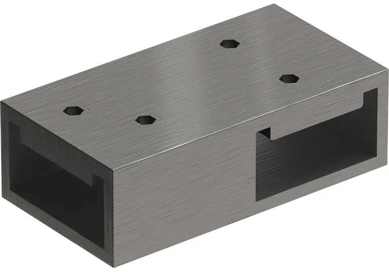 Mexen conector T pentru suporturi perete, gri mat periat - 800-09-66