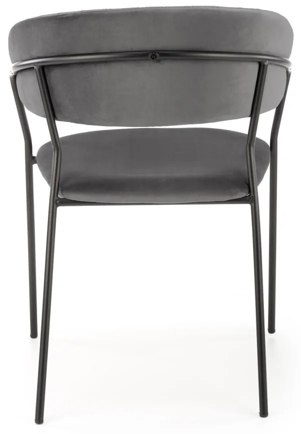 Scaun K426 Velvet Gri – l57 x A54 x H79 cm