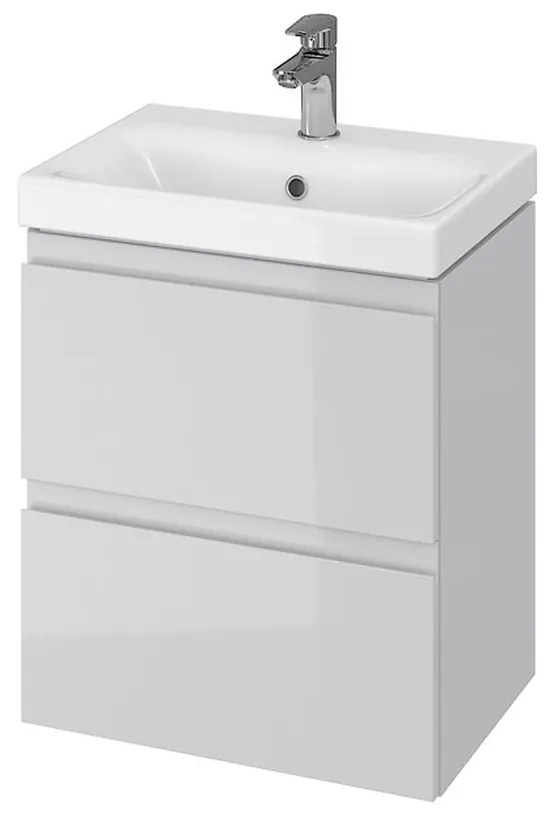 Dulap cu lavoar, 57x50x35 cm, 2 sertare, gri Gri, 500x350 mm