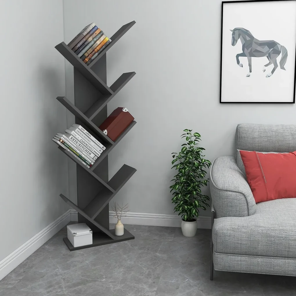Raft de bibliotecă Hitit Anthracite
