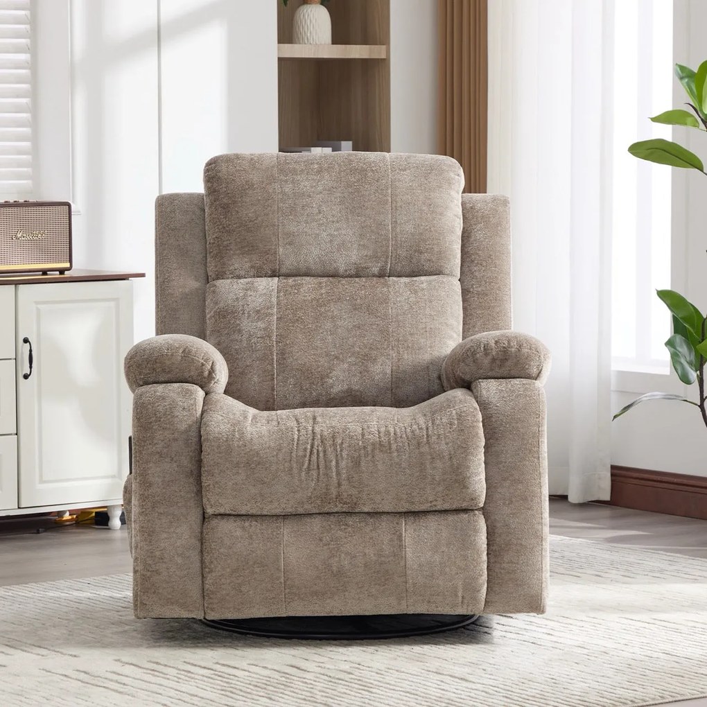 Fotoliu recliner electric dumonde cu funcție de balansare ,rotire și masaj în 8 puncte Arvo