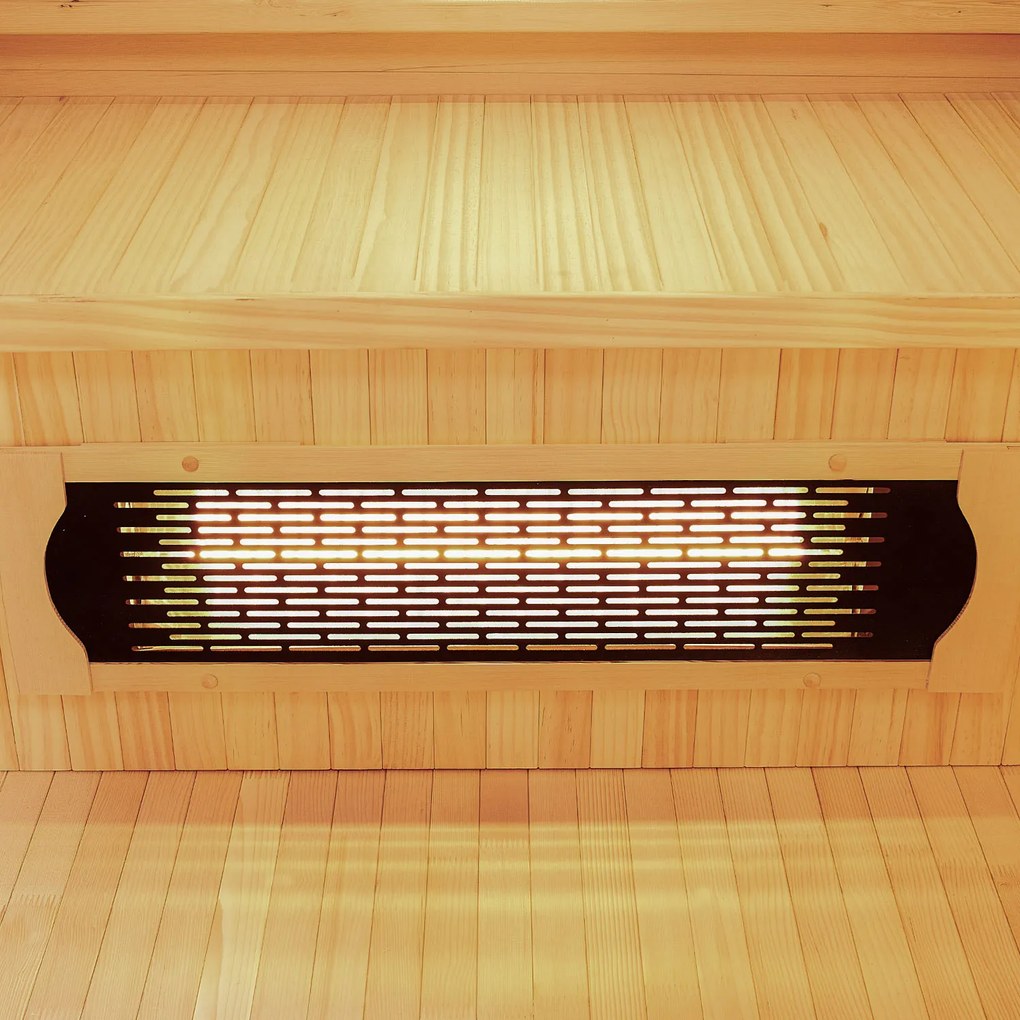 Infračervená sauna/ tepelná kabína Oslo s plnospektrálnymi žiaričmi a drevom Hemlock