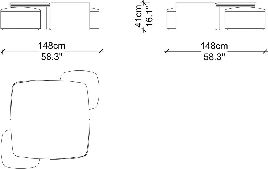 Măsuță lemn masiv de cafea Sophia 148 × 58 cm