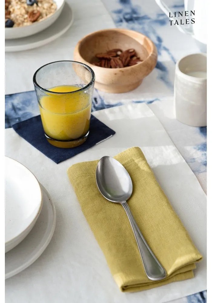 Suport din in pentru farfurie Linen Tales, 35 x 45 cm, alb