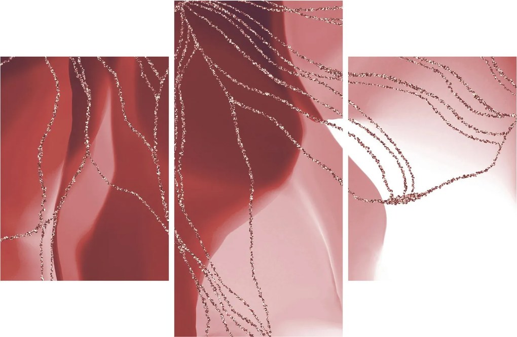 Tablou - Floare abstractă roșie N⁰1 (90x60 cm)