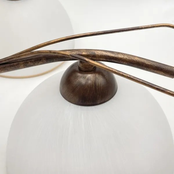 Lustră pe lanț COBRA, 5x E27/60W/230V, bronz/patină