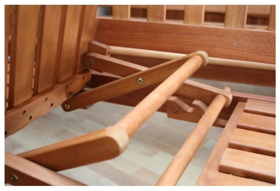 Bancă de grădină cu masă de depozitare din lemn de eucalipt Phuket - Garden Pleasure