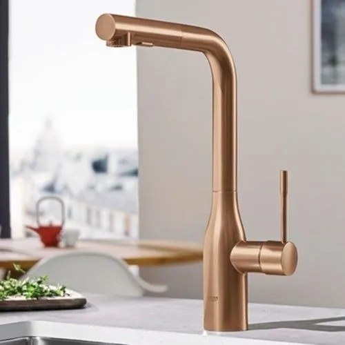 Grohe Essence Baterie chiuveta bucatarie monocomanda cu dus extractibil, cupru mat (brushed warm sunset)