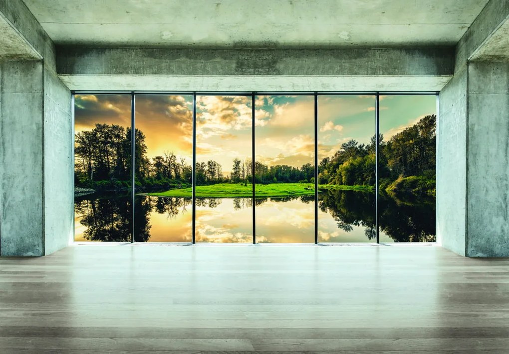 Fototapet - Privire spre lac (152,5x104 cm)