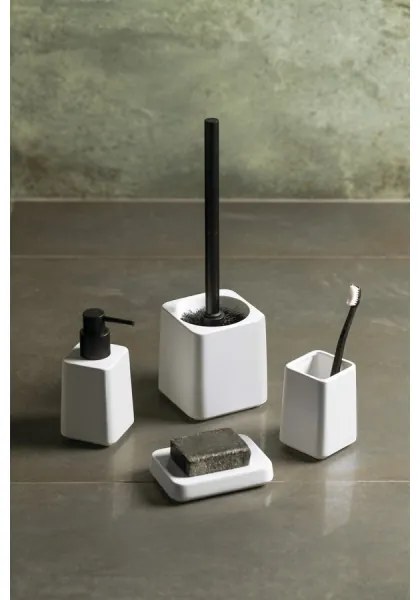 Sapho - Set de baie 4 piese alb/negru