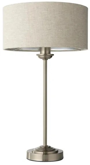 Endon 100646 - Lampă de masă HIGHCLERE, 1xE14/7W/230V, bej/crom mat