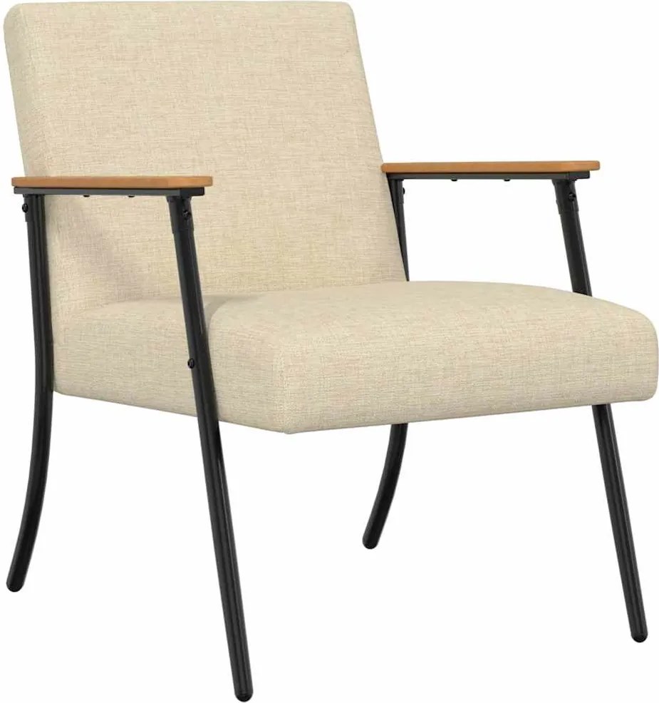 vidaXL fotoliu Crem 59 x 75 x 78 cm țesătură