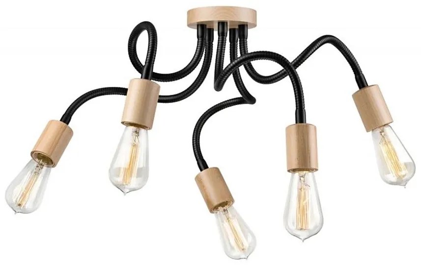 Lustr CAMERON 5xE27/60W/230V montat aproape de tavan