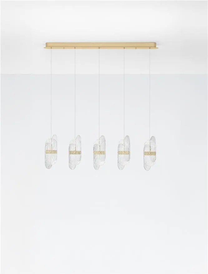 Lustra LED suspendata liniara design decorativ LUCIEN 2700K