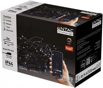 Instalatie exterior 120 LED alb rece 9m Tuya APP IP44 Entac