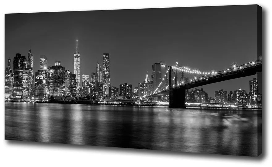 Tablouri tipărite pe pânză Manhattan pe timp de noapte