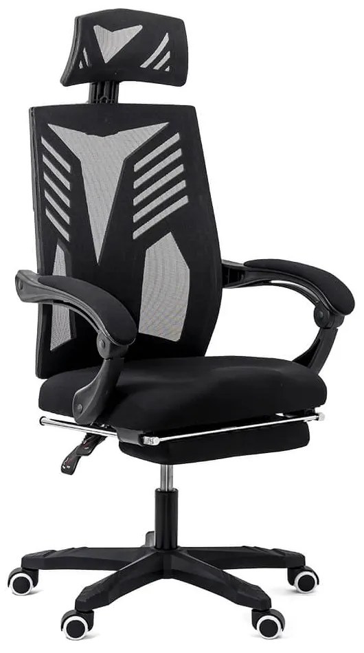 Scaun de birou pentru gaming din mesh si suport picioare OFF 427 negru