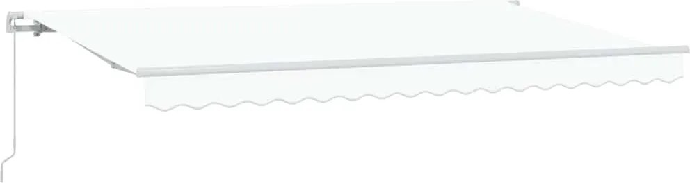 vidaXL Cortina Retractabilă Manual Alb 400 x 200 cm țesătură