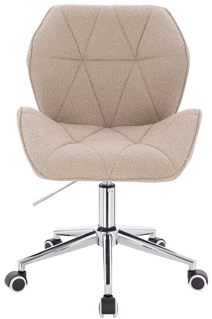 HR212K Scaun Latte Boucle cu Bază Cromata