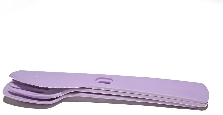 Cutie de călătorie cu tacâmuri SMART TO GO 1,1L - violet