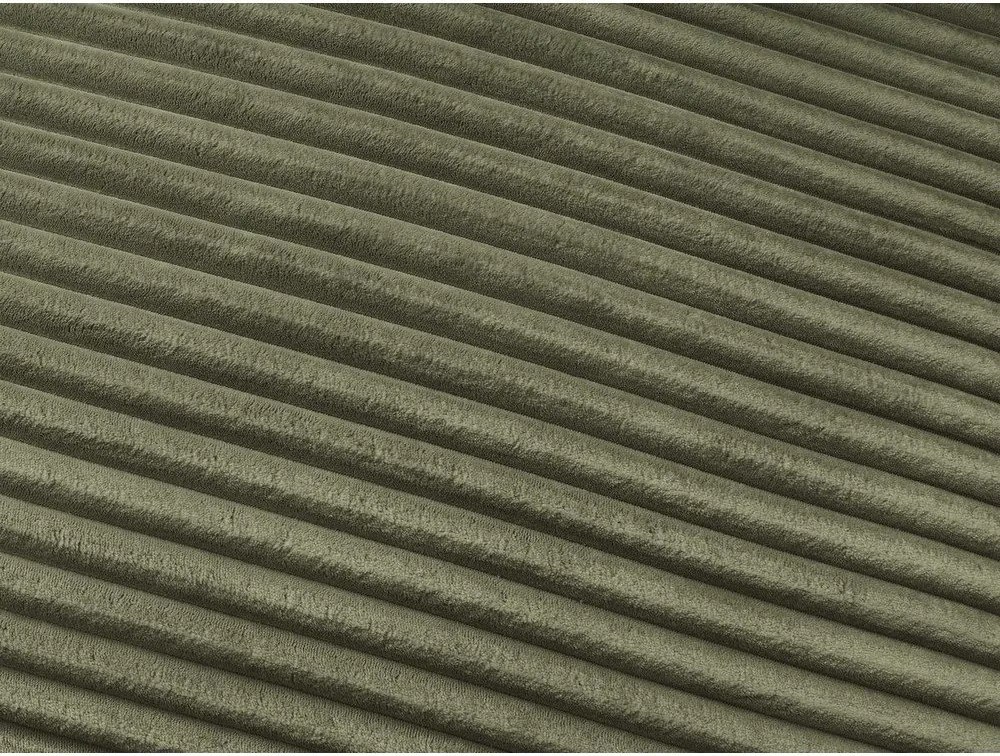 Canapea verde pentru dormitul zilnic/extensibilă cu tapițerie din catifea reiată 240 cm Hugo – Bobochic Paris