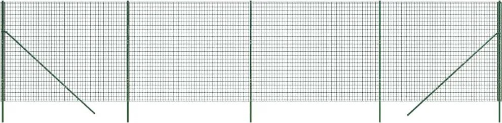 vidaXL Gard plasă de sârmă, verde, 2,2x10 m, oțel galvanizat